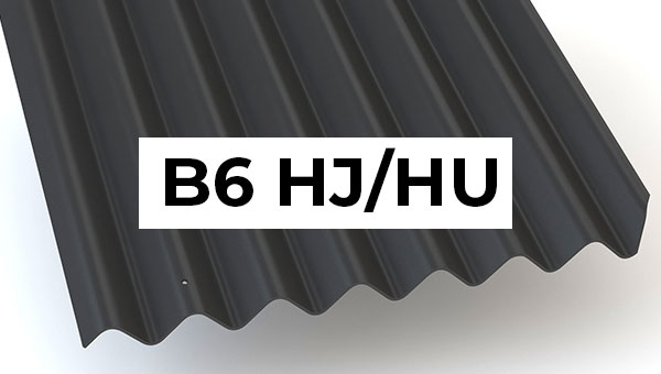 Cembrit bølgeplade B6 HJ/HU mørkegrå 1090 x 1180 mm